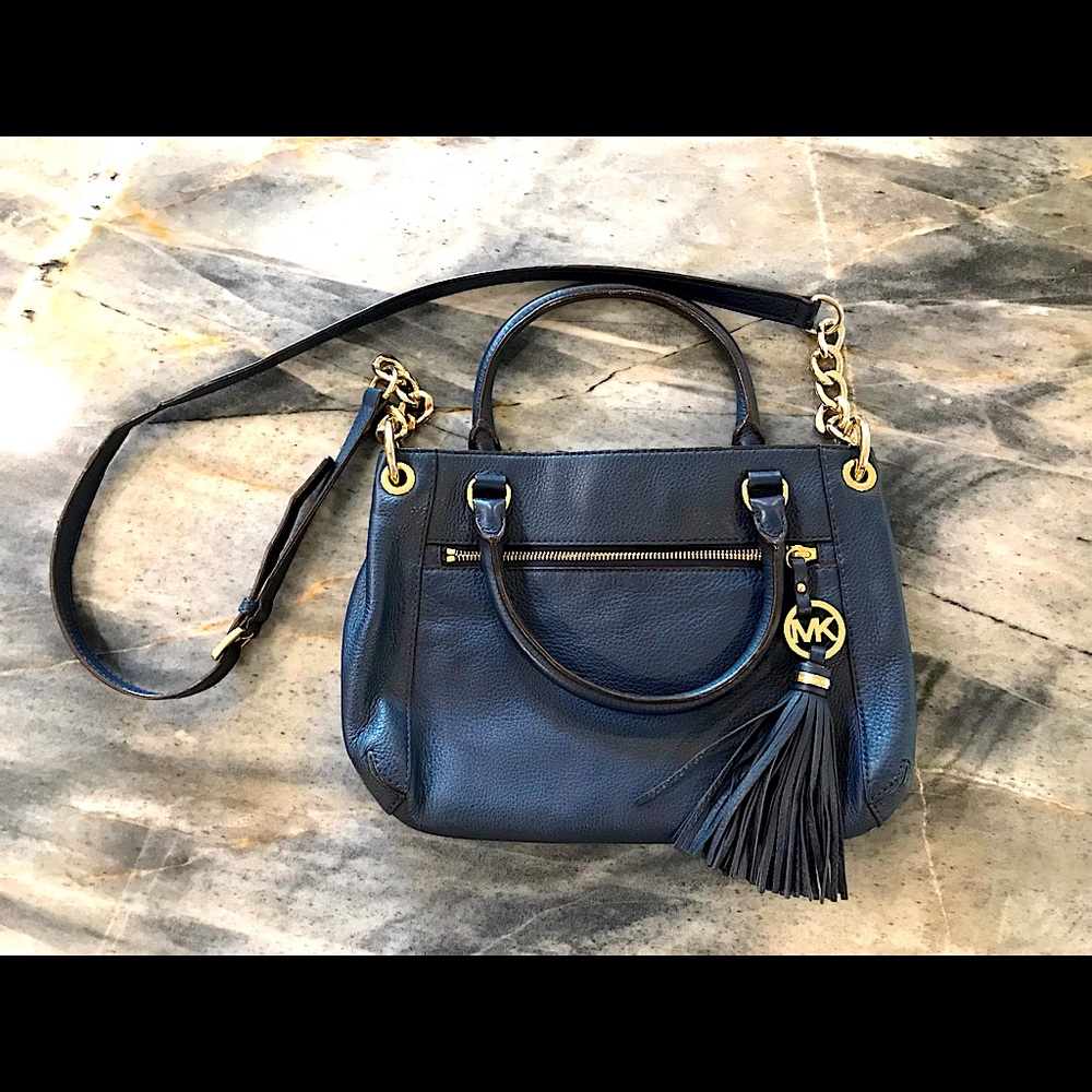 Michael Kors Navy Blue Sutton Satchel